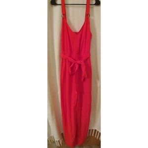 Coral Belted Jumpsuit